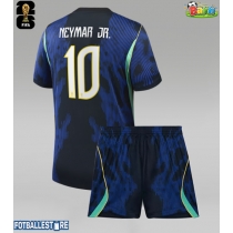 Brasil Neymar Jr #10 Bortedraktsett Barn VM 2026 Kortermet (+ Korte bukser)